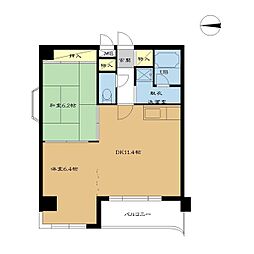 プロシード本通 2LDKの間取図画像