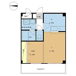 アネックス5・8第三滝沢ビル 1LDKの間取図画像