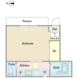 UnPaseo 1Kの間取図画像