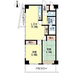 プロシードＫ2 9階2LDKの間取り