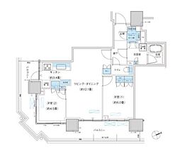 パークシティ柏の葉キャンパスザ・ゲートタワーウエスト 2LDKの間取図画像