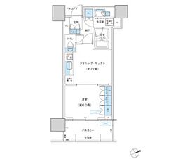 パークシティ柏の葉キャンパスザ・ゲートタワーウエスト 1DKの間取図画像