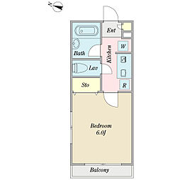 Ａｌｉｖｉｏ 2階1Kの間取り