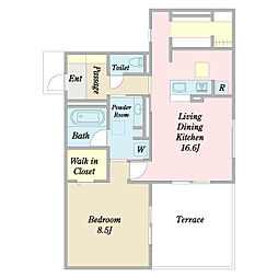 Green Terrace 1LDKの間取図画像