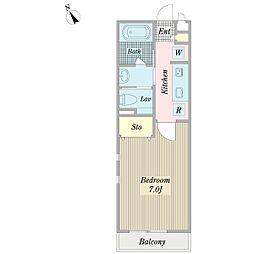 アネシス 1Kの間取図画像