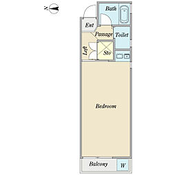 調布ヶ丘T&T ワンルームの間取図画像
