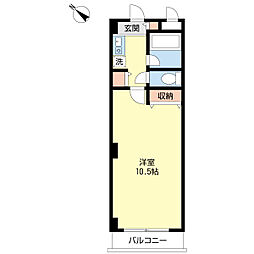 サニークレスト成田 0306 3階1Kの間取り