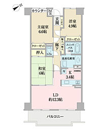 アパガーデンコート成田駅前 3LDKの間取図画像
