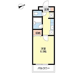 ブランシェ高芝 1Kの間取図画像