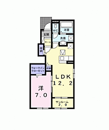 ニコ　ボニータ 1階1LDKの間取り