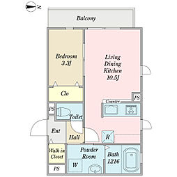 間取図画像 1LDK