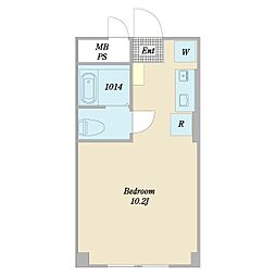 ロマン・コンポート ワンルームの間取図画像