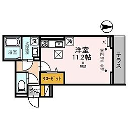 K.LAGOON ワンルームの間取図画像