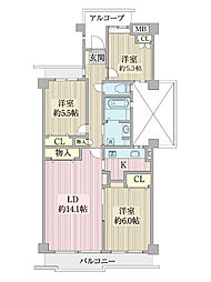 間取図画像 3LDK