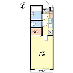 αＮＥＸＴ前原第6 2階1Kの間取り