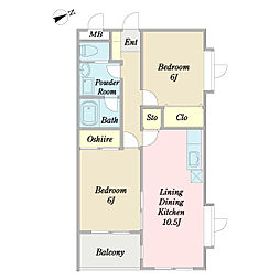 間取図画像 2LDK