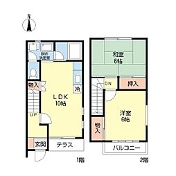 タ・ツーネ 2LDKの間取図画像