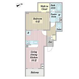 トレポンテ・ソルテ 1LDKの間取図画像