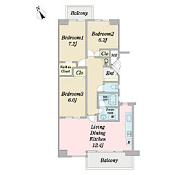 間取図画像 3LDK