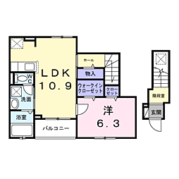 ベラヴィータ 1LDKの間取図画像