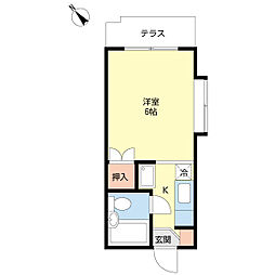 コーポ・S.I 1Kの間取図画像