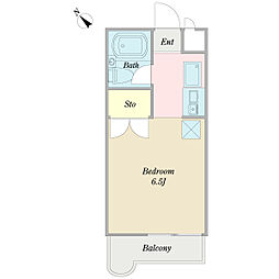 セプテンバー・サーティー 1Kの間取図画像
