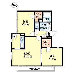 Stable 2LDKの間取図画像