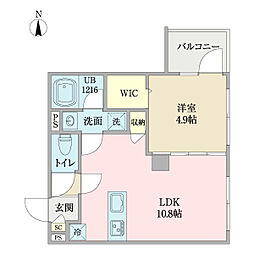 ＥｄｅｌＢｅｒｇ 3階1LDKの間取り