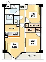 NR東中野 2DKの間取図画像
