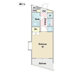 プロシード高円寺南 1Kの間取図画像