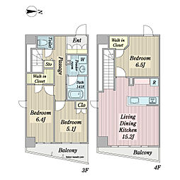 D-Carrara (ディ-カッラーラ) 3LDKの間取図画像
