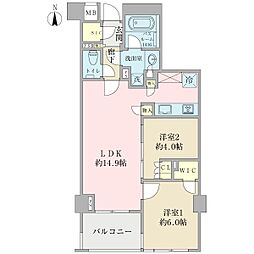 オープンレジデンシア中野 2LDKの間取図画像