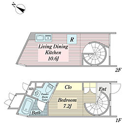 ニワイエ　クヌピ 1階1LDKの間取り