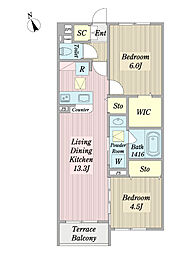 間取図画像 2LDK
