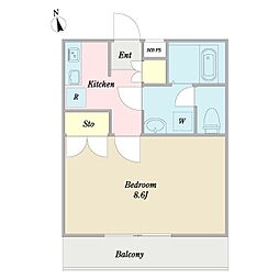 biltcity 1Kの間取図画像