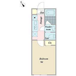 Ri・サイド2 1Kの間取図画像
