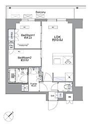 SS.FLAT平井 2LDKの間取図画像