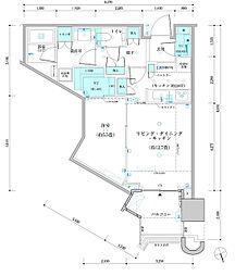 パークタワー勝どきミッド 1LDKの間取図画像