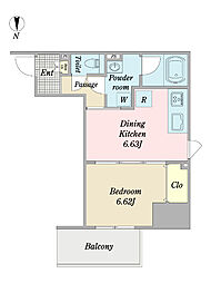 GrandirKameido 1DKの間取図画像