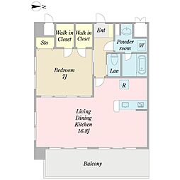 MMヒルズプレイスヨコハマ 1LDKの間取図画像