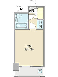 早川ビル 1Kの間取図画像