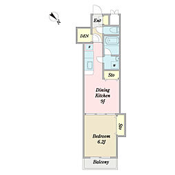 ベガ・ポラール 5階1LDKの間取り