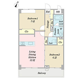 間取図画像 2LDK