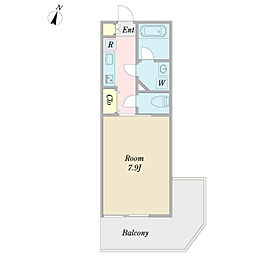 エスマイル藤が丘 1Kの間取図画像
