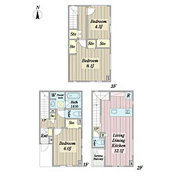 レオフォリオ 1階3LDKの間取り