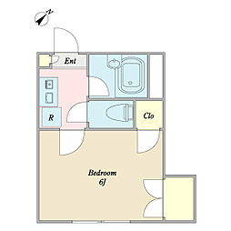 ベルク　Ｅ25 1階1Kの間取り