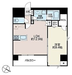 イゾラセレーナ目黒 5階1LDKの間取り