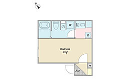 JewelCourt ワンルームの間取図画像