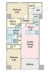 ＬＡＴＴＩＣＥ東松戸 4階2LDKの間取り