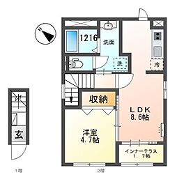 間取図画像 1LDK